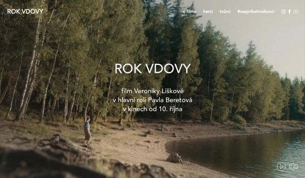 Website for a movie Rok Vdovy.